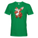 Pánské tričko Santa a svetielka - vianočné tričko