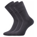 Lonka Finego Unisex ponožky s voľným lemom - 3 páry BM000001470200101092 tmavo šedá