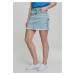 Women's denim lace-up skirt blue bleached