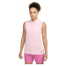 Nike Dri-Fit Victory Womens Sleeveless Golf Polo Medium Soft Pink/Black