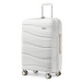 KONO Cestovný kufor na kolieskach s TSA zámkom 105L - biely