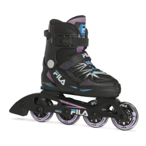 Juniorské kolieskové korčule FILA SKATES X-ONE G BLACK PINK LIGHTBLUE