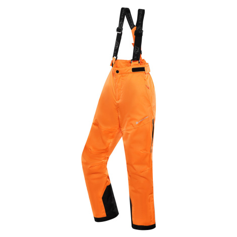 Alpine Pro Osago Detské lyžiarske nohavice s Ptx membránou KPAB322 neón pomaranč