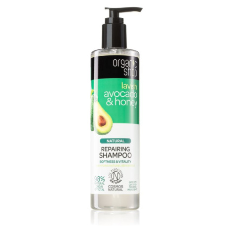 Organic Shop Natural Avocado & Honey regeneračný šampón pre suché a poškodené vlasy