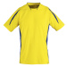 SOĽS Maracana 2 Ssl Uni funkčné tričko SL01638 Lemon / Royal blue