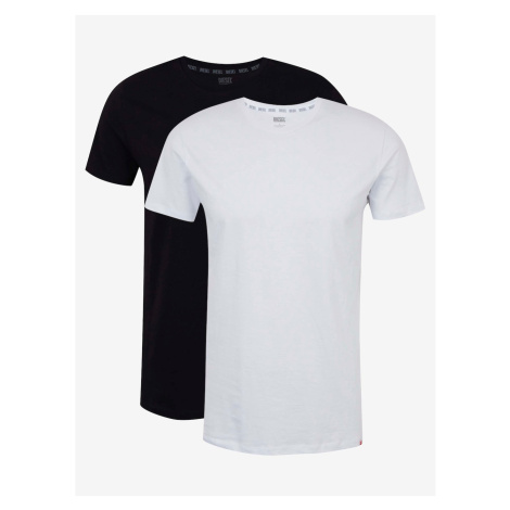 Set of two men's basic T-shirts in black and white Diesel - Men's
