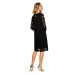 krajkové šaty do s dlouhými rukávy - černé EU XXL model 16165147