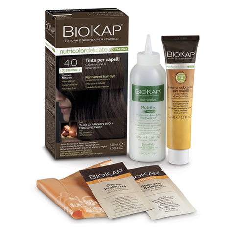 BIOKAP Nutricolor Delicato RAPID Farba na vlasy Prirodzená hnedá 4.0 - BIOKAP