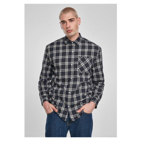 Oversized Check Shirt Midnight/White Urban Classics