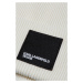 Čapica Karl Lagerfeld Jeans Knitted Logo Beanie Biela
