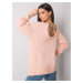 RUE PARIS Light pink lady's sweater with neckline at back