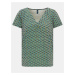 Zelené vzorované tričko Tranquillo