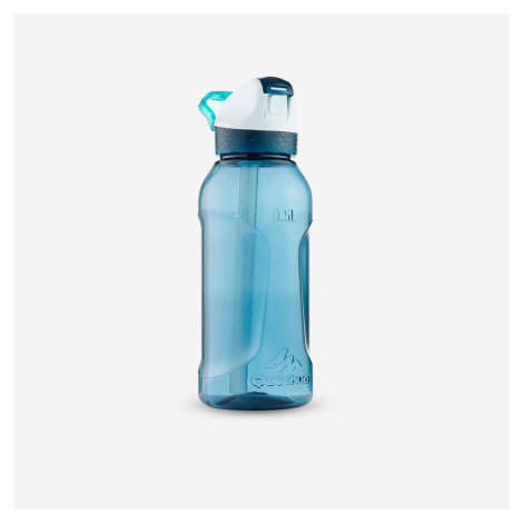 Turistická fľaša 900 Ecozen® s rýchlouzáverom a náustkom 0,5 l modrá QUECHUA