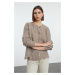 Trendyol Mink Soft Texture Tassel Knitted Cardigan