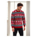 82363 Dewberry Christmas Mens Sweater-RED-1