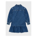 Tommy Hilfiger Džínsové šaty Denim Frill Collar KG0KG07026 D Modrá Regular Fit