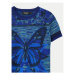 Desigual Sveter Butterfly 24WWTK08 Modrá Regular Fit