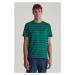 TRIČKO GANT STRIPED SS TSHIRT DEEP FOREST GREEN