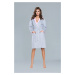 Comfortable robe with long sleeves - pink
