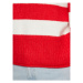 Tommy Jeans Sveter Stripe Badge DW0DW14956 Červená Regular Fit