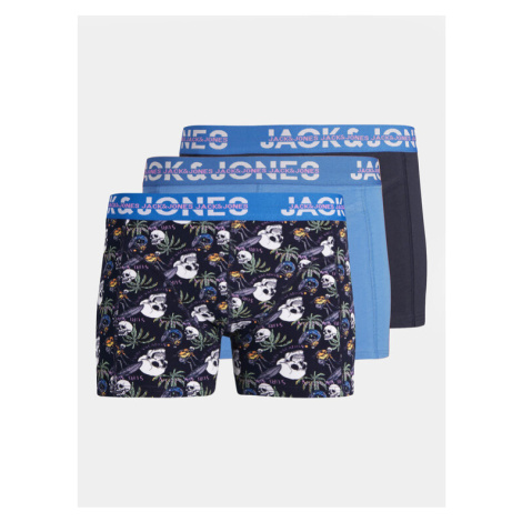 Jack&Jones Junior Súprava 3 kusov boxeriek Havana 12250356 Tmavomodrá