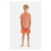 Dagi Orange Boy's Size Printed Short Sleeve Shorts Pajamas Set