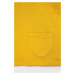 Detské bavlnené tričko United Colors of Benetton žltá farba, jednofarebné