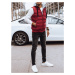 Men's Burgundy Quilted Dstreet Vest