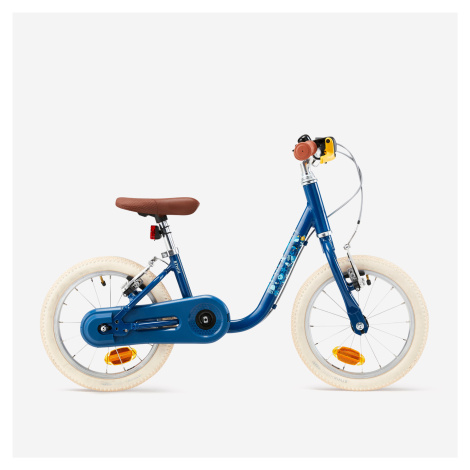 Detský bicykel s odrážadlom 2v1 Discover 900 3-5 rokov 14-palcový modrý