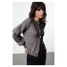 Trendyol Anthracite Boucle Knit Cardigan