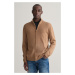 SVETER GANT EXTRAFINE MERINO WOOL ZIP CARDIGAN DK. SAND MELANGE