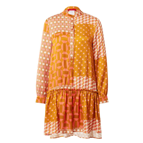 MAX&Co. Košeľové šaty 'BAZAR'  oranžová / ružová / biela