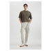 DEFACTO Oversize Fit Cargo Pocket Stretchy Leg Piqué Sweatpants