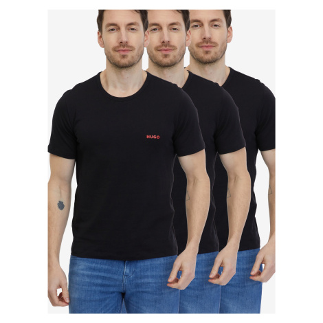 Súprava troch pánskych tričiek v čiernej farbe HUGO Hugo Boss