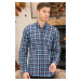 G741 DEWBERRY MEN'S SHIRT-BLUE-NAVY BLUE