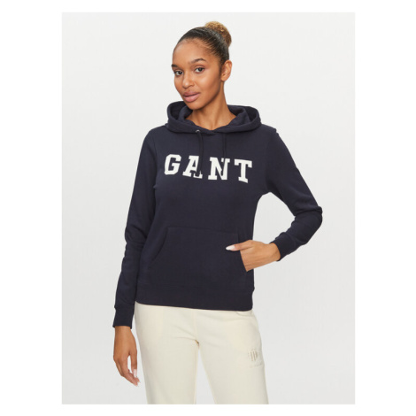 Gant Mikina Reg Graphic Hoodie 4200742 Tmavomodrá Regular Fit