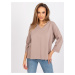 BÉŽOVÁ OVERSIZE BLÚZKA SYLVIE S KRAJKOVÝM CHRBTOM -RV-BZ-7558.30-BEIGE