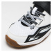 Detská obuv na hádzanú H100 na suchý zips bielo-čierna