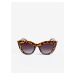 Hnedé dámske vzorované slnečné okuliare VUCH Cardi
