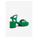 Zelené dámske sandále Love Moschino