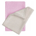 T-Tomi Kúpacie žinky - rukavice, natur + růžová 14 x 20 cm 2 ks