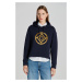 MIKINA GANT D2. ROPE ICON HOODIE EVENING BLUE