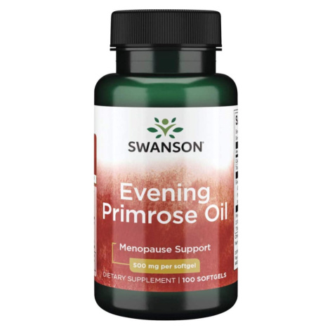 Swanson Evening Primrose Oil (Pupálkový olej), 500 mg, 100 softgelových kapsúl