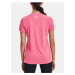 Ružové dámske športové tričko Under Armour Tech SSV - Twist