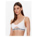 KARL LAGERFELD Podprsenka Bralette Peephole Logo 211W2101 Biela