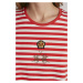 Tričko La Martina Woman T-Shirt S/S Striped Stre Červená