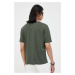 Bavlnené tričko American Vintage zelená farba, jednofarebné