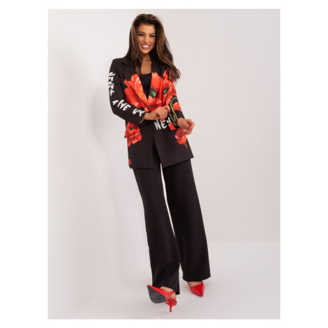 Black women's floral blazer