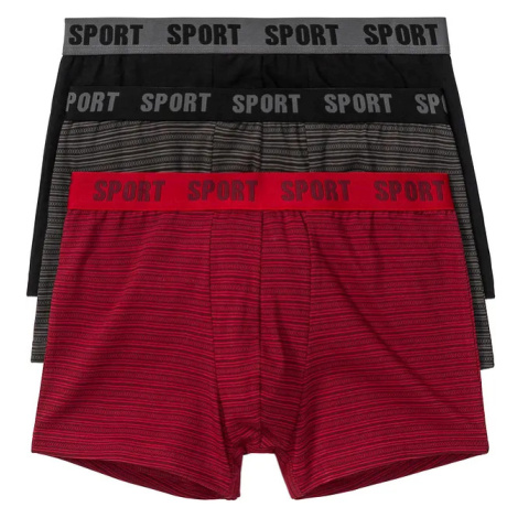 Boxerky, priliehavé, s bavlnou (3 ks v balení) bonprix