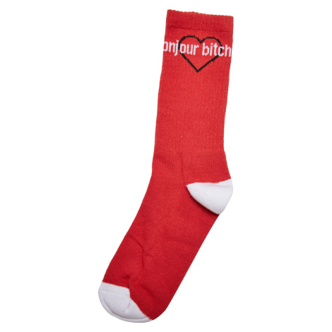 Bonjour Bitches Socks 3-Pack black/white/red mister tee